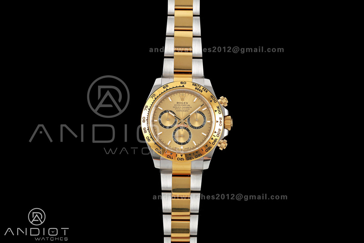Daytona 126503 RWF 1:1 Best Edition YG Dial on SS/YG Bracelet JH4131 Free Sprung